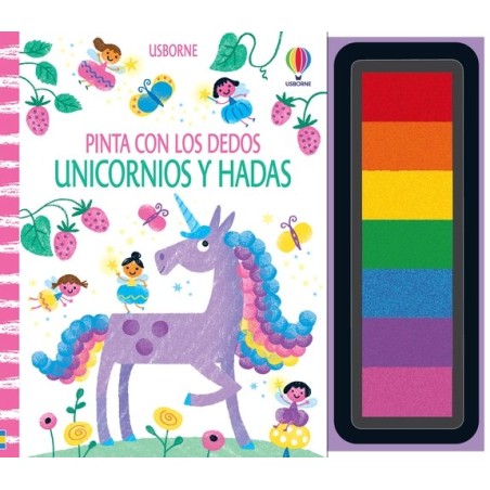 PINTA CON LOS DEDOS UNICORNIOS Y HADAS
