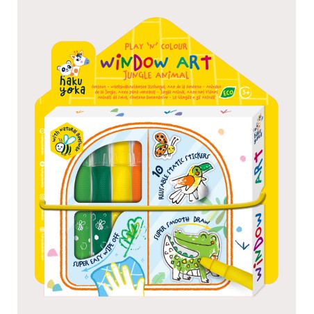 Arte de Ventana - Animales de la Jungla