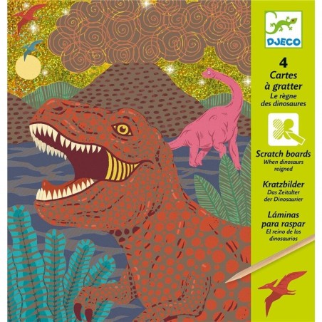 Cuadros para rascar El reino de los dinosaurios