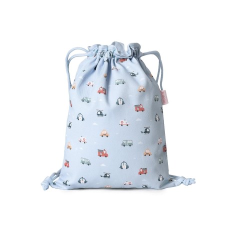 Mochila Saco Tela City Cars Personalizable