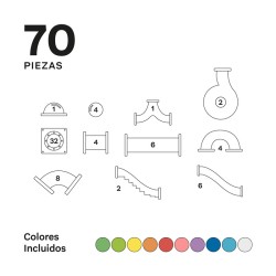 Imanix Tobogán 70 piezas.