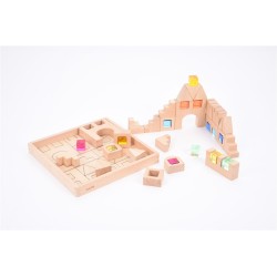 Tickit Bloques de gemas de construcción de madera 39 piezas.