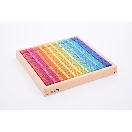 Tickit Conjunto 100 gemas de color con bandena espejo