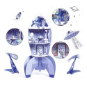 Colorear-construir-jugar Cohete espacial