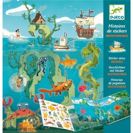 Pegatinas Cuentos Las aventuras en el mar