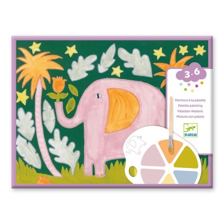 Pintura con paleta Los animales salvajes