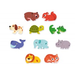 Puzzle dúo Animales