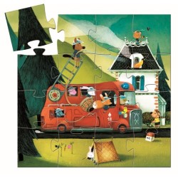 Puzzle Silueta El camión de bomberos - 36 piezas