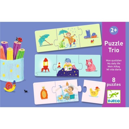 Puzzle trío Educativos Mi vida diaria
