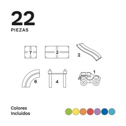 Imanix de Carreras Pista 22 piezas.