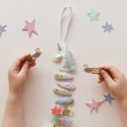 Colgador clips de pelo - Unicorn