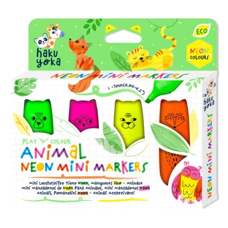Mini Marcadores Neón de Animales