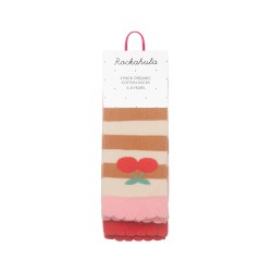 2 Calcetines Stripy Cherry 3-5 años