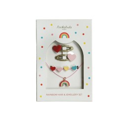 Set clips de pelo y joyas - Vintage Rainbow