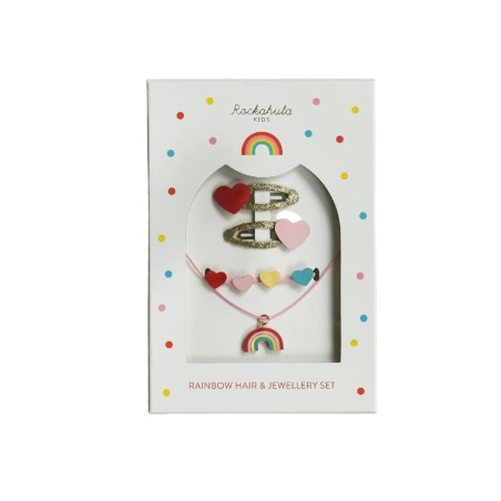 Set clips de pelo y joyas - Vintage Rainbow