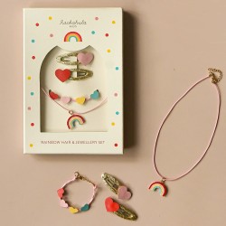 Set clips de pelo y joyas - Vintage Rainbow