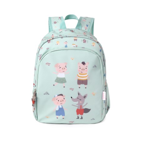 Mochila Mediana The Three Little Pigs + Llavero