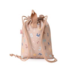 Mochila Saco Tela Funny Letters