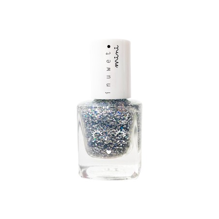 Esmalte de uñas a base de agua Kids PURPURINA PLATEADA- aroma VAINILLA