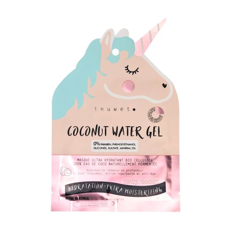 Mascarilla biocelulosa facial hidratante Unicornio con agua de coco