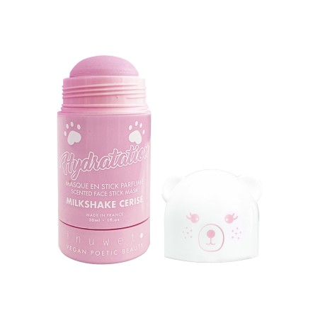 Mascarilla stik de arcilla ROSA: hidratante y aroma de milkshake de cereza