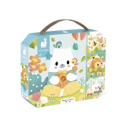 4 PUZZLES EVOLUTIVOS - FIESTA EN EL CAMPO