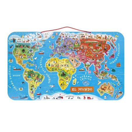 PUZZLE MAGNÉTICO ATLAS MUNDIAL VERSIÓN EN ESPAÑOL