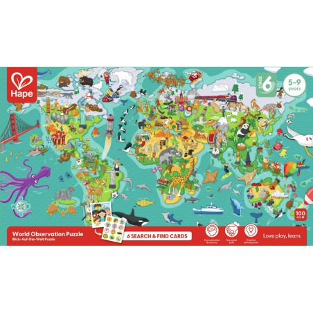 Puzzle y Juego de Mapamundi 2 en 1