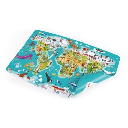 Puzzle y Juego de Mapamundi 2 en 1 - 100 piezas