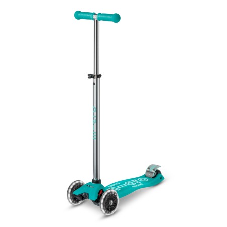 Patinete Maxi Micro Deluxe Glow Led - Turquesa