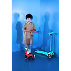 Patinete Maxi Micro Deluxe Glow Led - Turquesa