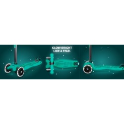 Patinete Maxi Micro Deluxe Glow Led - Turquesa