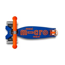 Patinete Maxi Deluxe Plegable Neon Led - Azul/Naranja