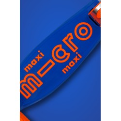 Patinete Maxi Deluxe Plegable Neon Led - Azul/Naranja