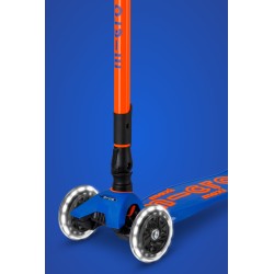 Patinete Maxi Deluxe Plegable Neon Led - Azul/Naranja