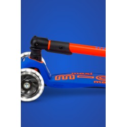 Patinete Maxi Deluxe Plegable Neon Led - Azul/Naranja