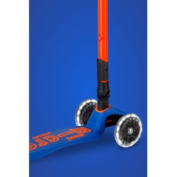 Patinete Maxi Deluxe Plegable Neon Led - Azul/Naranja