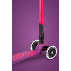 Patinete Maxi Deluxe Plegable Neon Led - Lila/Rosa