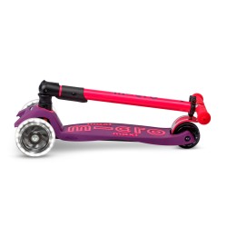 Patinete Maxi Deluxe Plegable Neon Led - Lila/Rosa