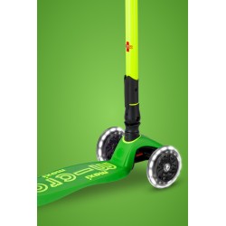 Patinete Maxi Deluxe Plegable Neon Led - Verde/Amarillo