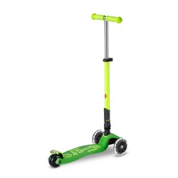 Patinete Maxi Deluxe Plegable Neon Led - Verde/Amarillo