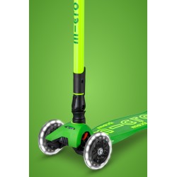 Patinete Maxi Deluxe Plegable Neon Led - Verde/Amarillo