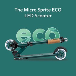Patinete Micro Sprite Eco Led - Verde
