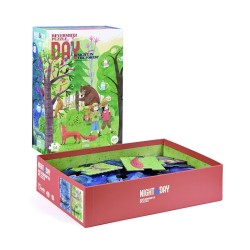 Puzzle reversible - Night&Day in the Forest - 36 piezas