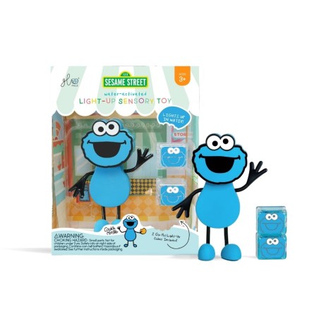 GloPals Set personaje + 2 cubos luz - Cookie Monster