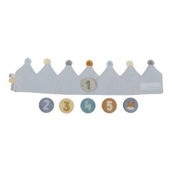 Corona de cumpleaños con números azul