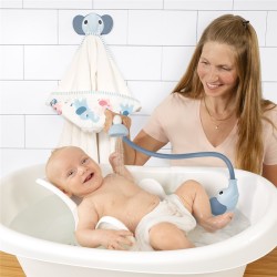Set baño ducha elefante y capa azul – Yookidoo