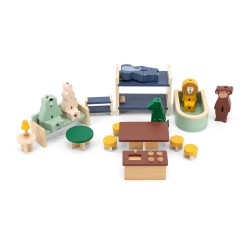 Casita de madera con accesorios