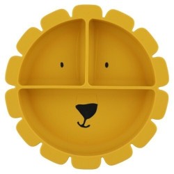 Plato compartimentado de silicona con ventosa - Mr. Lion