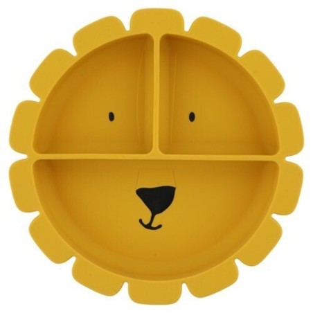 Plato compartimentado de silicona con ventosa - Mr. Lion